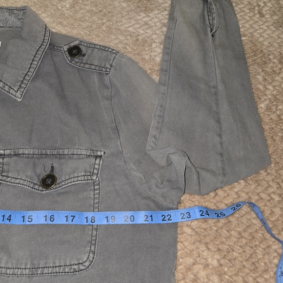 Mossimo Supply Co Denim Jacket XL Patches Button Front Casual Vintage Looks - Picture 7 of 10